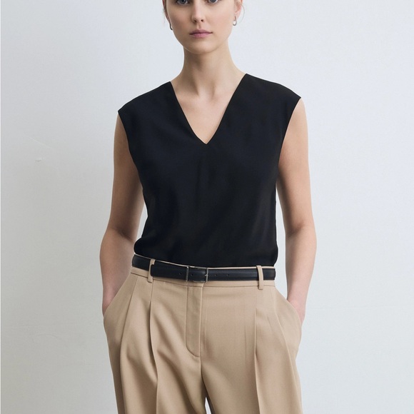 Judith & Charles Silk V-Neck Top